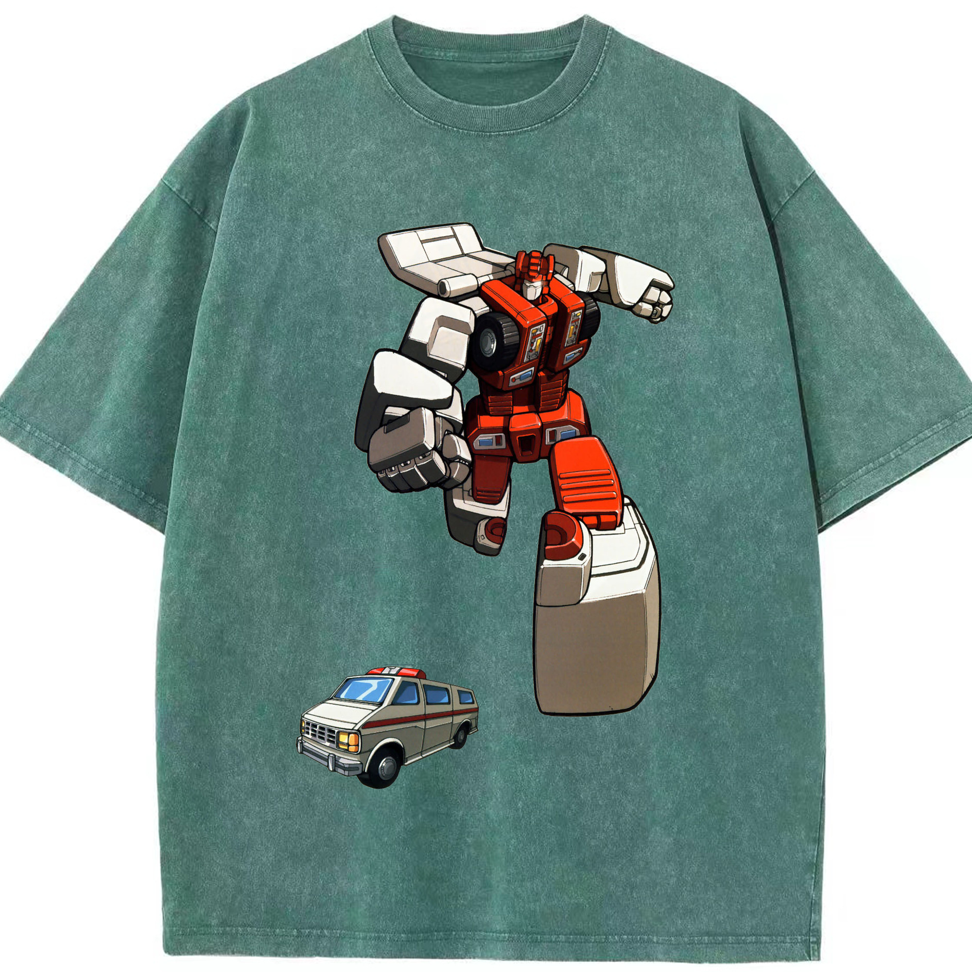 （画像用）  綿100% ヴィンテージ風 半袖Tシャツ（フロントプリント）
